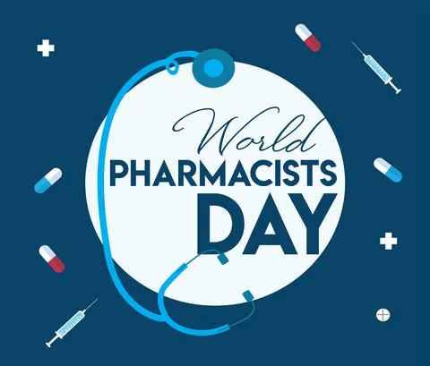 World Pharmacists Day vector template. Stock-Illustration