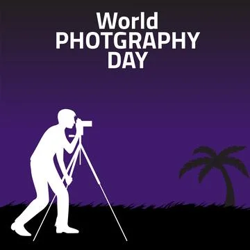 World Photography Day vector design Stock Illustration