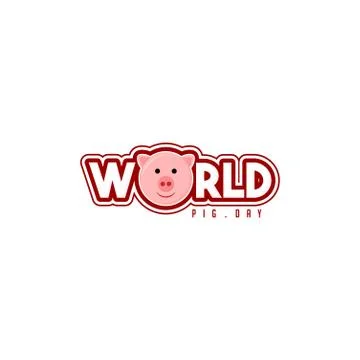World Pig Day Stock Illustration