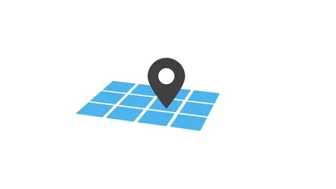 World Pin Point Location Map Animation, Location icon Stock Footage 258584091