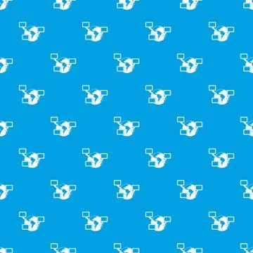 World planet and speech bubbles pattern seamless blue Illustrazione stock