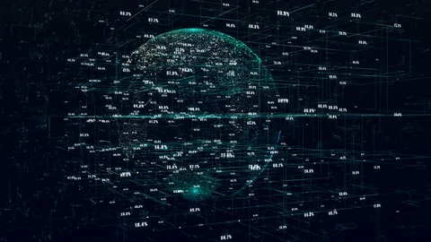 World. Planet earth, global model with digital computer network connection lines Stock Footage 111221358