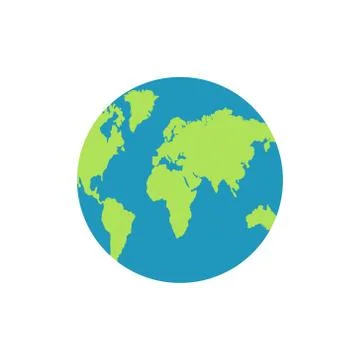 World planet Earth icon in flat style Stock Illustration