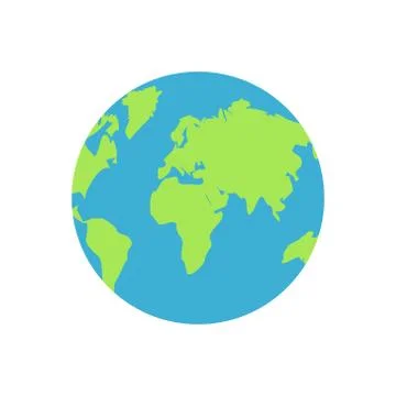 World planet Earth icon in flat style Stock Illustration