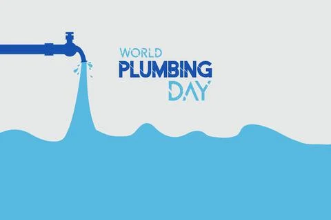 World Plumbing Day vector Background Illustrazione stock