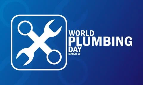 World Plumbing Day Vector Template Design Illustration 库存插图