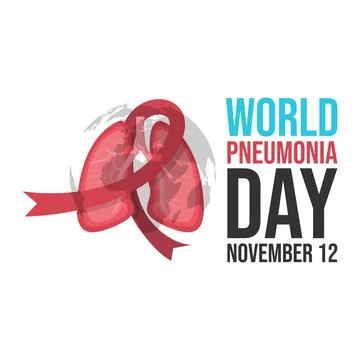 World pneumonia day vector image Illustrazione stock
