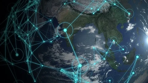 World point connection Stockbeeldmateriaal 86655748