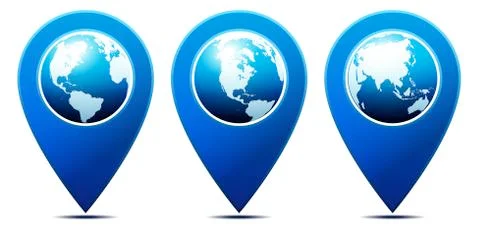 World pointer You are Here Stock Illustration