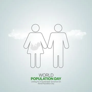 World Population Day creative ads design.World Population Day,11july, vecto.. Illustrazione stock