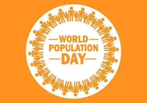 World Population Day Illustrazione stock