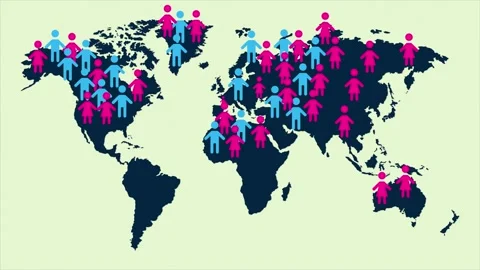 World Population Day on July 11 with people Population increase of 4K. Video stock 245139802