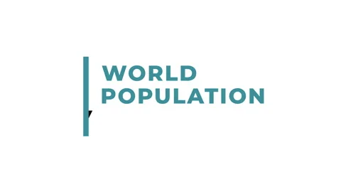 World Population Day text typography animation 4k video Stock Footage 278413958