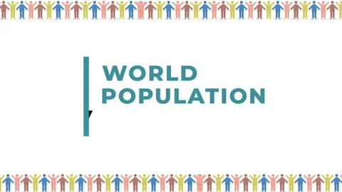 World Population Day text typography animation 4k video Stock Footage 278414004
