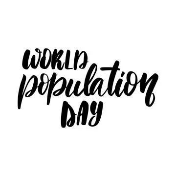 World population day vector poster. July 11th population Stock Illustration
