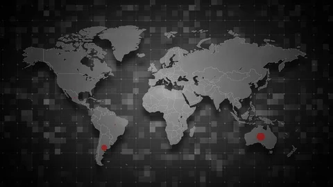 World Population Map 01 Stockbeeldmateriaal 126996177