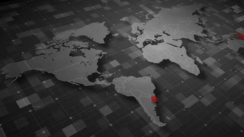 World Population Map 02 Stockbeeldmateriaal 126996530