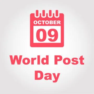 World post day with calendar icon - vector illustration Stock Illustration