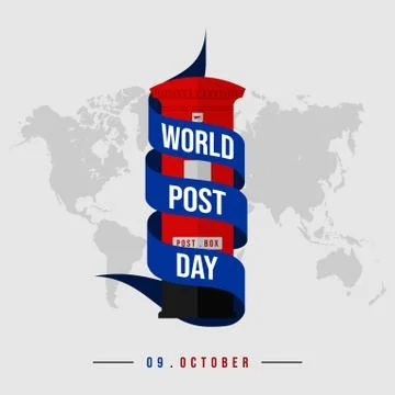 World Post Day Stock Illustration