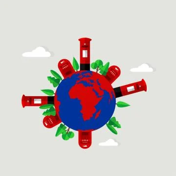 World Post Day Stock Illustration