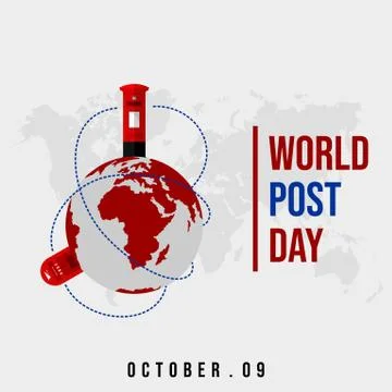 World Post Day Stock Illustration