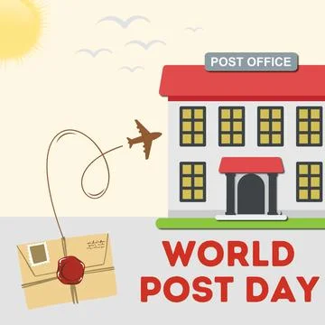 World Post Day Illustrazione stock