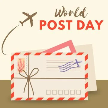 World Post Day Illustrazione stock