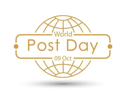 World Post Day Stock Illustration