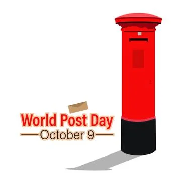World Post Day, October 9. Conceptual design illustration vector for world po Иллюстрация