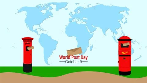 World Post Day, October 9. Conceptual design illustration vector for world po Illustration
