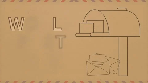 World Post Day text animation video Stock-Footage 345029815