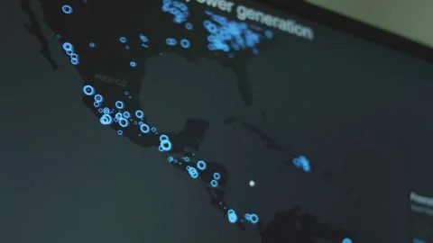 World power generation. Location of Hydro power plants in Mexico Stock Footage 273041898