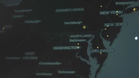World power generation. Location of Solar power plants in USA. Stock Footage 273046804