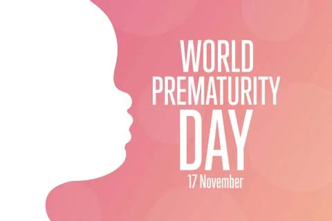 World Prematurity Day concept. 17 November. Template for background, banner Stock Illustration