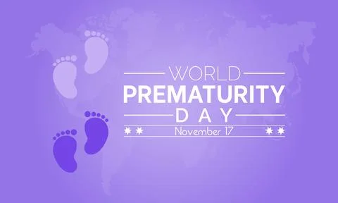 World Prematurity Day Vector Illustration with Tiny Newborn and Caring Hand.. Stock Illustration