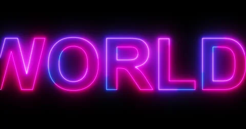 World Premiere message in neon lights passing on screen. Loop Stock Footage 330798993