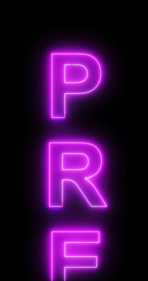 World Premiere message in neon lights passing on screen. Loop. 4K Vertical Stock Footage 331426572