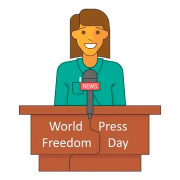 World Press Freedom Day Stock Illustration