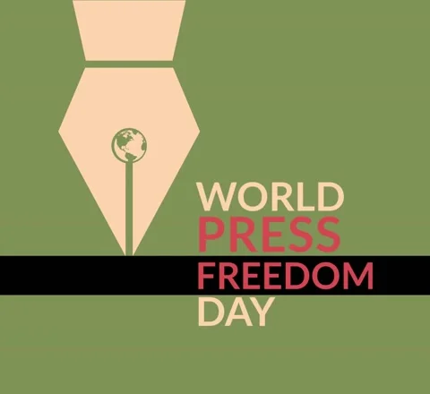 World press freedom day short color changing video Stock Footage 185251014