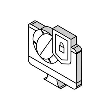 World protection internet password isometric icon vector illustration Stock-Illustration