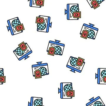 World protection internet password vector seamless pattern Stockillustratie