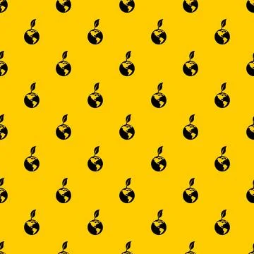 World qlobe with leaf pattern Stock Illustration