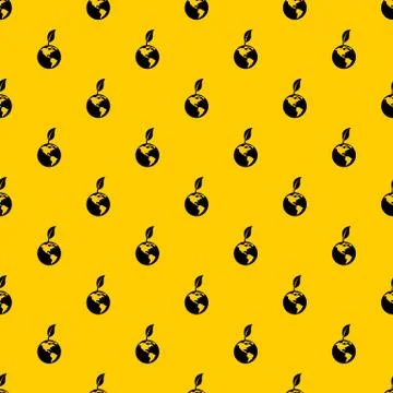 World qlobe with leaf pattern vector Stock Illustration