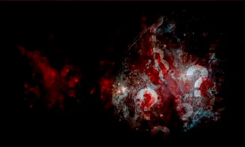 World of question marks. Elements of this image furnished by NASA. Stock Photos