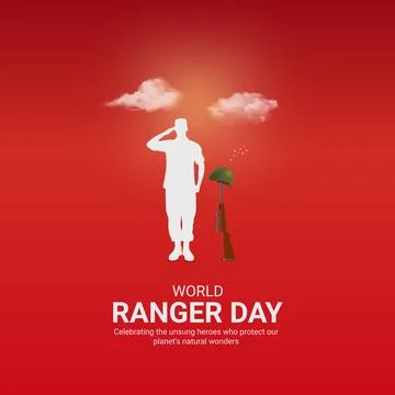 World Ranger Day creative ads design. World Ranger Day, July 31, vector, 3d.. Stock Illustration
