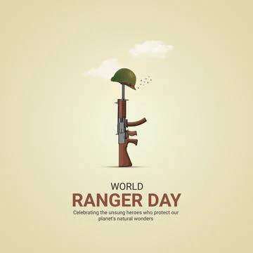 World Ranger Day creative ads design. World Ranger Day, July 31, vector, 3d.. Stock Illustration