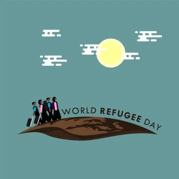 World Refugee Day Stock Illustration