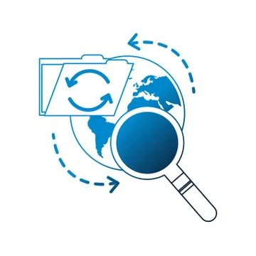 World reload folder file data searching 스톡 일러스트