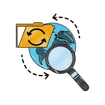 World reload folder file data searching 스톡 일러스트