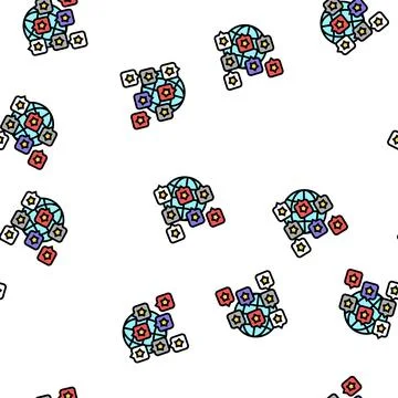 World reputation management vector seamless pattern Stock Illustration